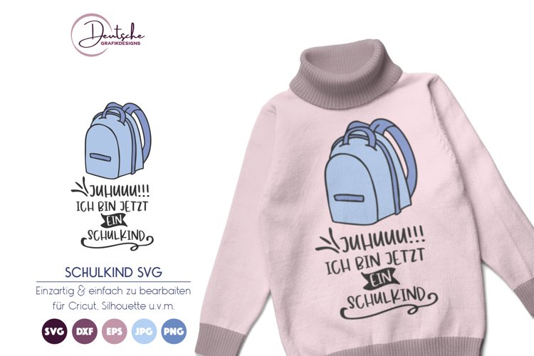 Schulkind SVG | Ich bin jetzt ein Schulkind example image 1