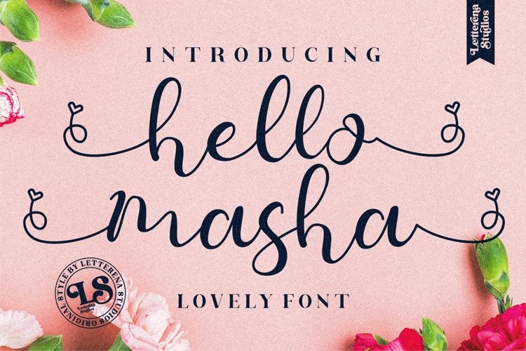 hello masha - Beautiful Lovely Script Font example image 1