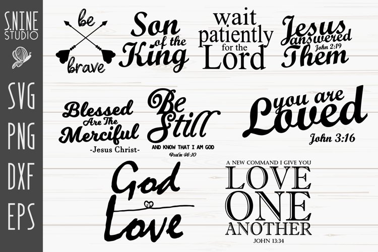 Christians Bible Quotes Bundle SVG Cut File example image 1