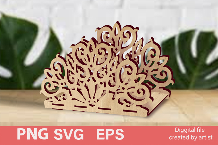 Carved napkin holder SVG, napkin organizer SVG, home decor,