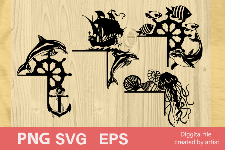 SVG corners, SVG door corners, SVG marine corners, sea svg