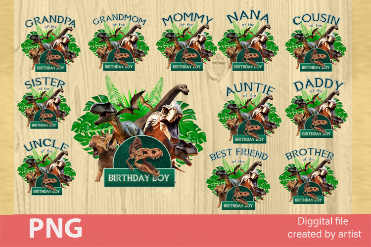 Dinosaurs birthday boy png, birthday dinosaurs png, bundle