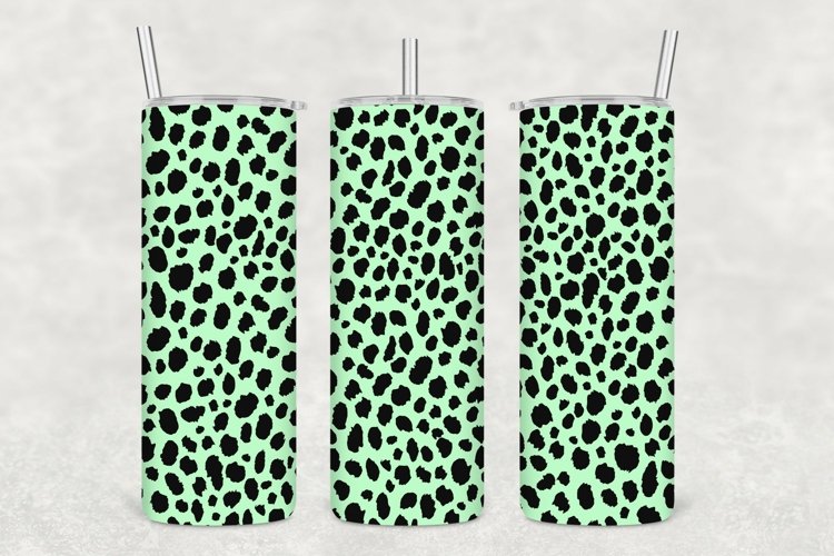 Mint Leopard Pattern Tumbler Sublimation