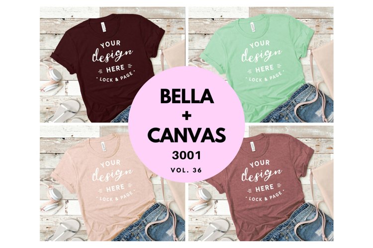 Mockup T-Shirt Bundle Bella Canvas 3001 TShirt Bundle