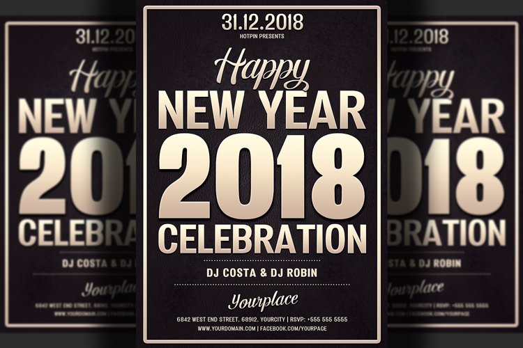 New Year Party Flyer example image 1