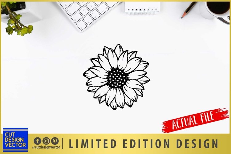 Sunflower SVG example image 1