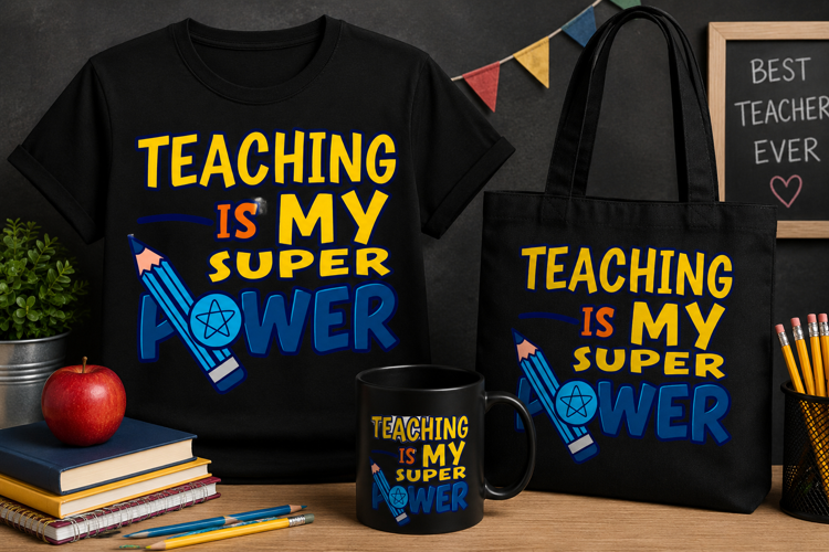 Teaching Is My Superpower PNG | Teacher Appreciation Design