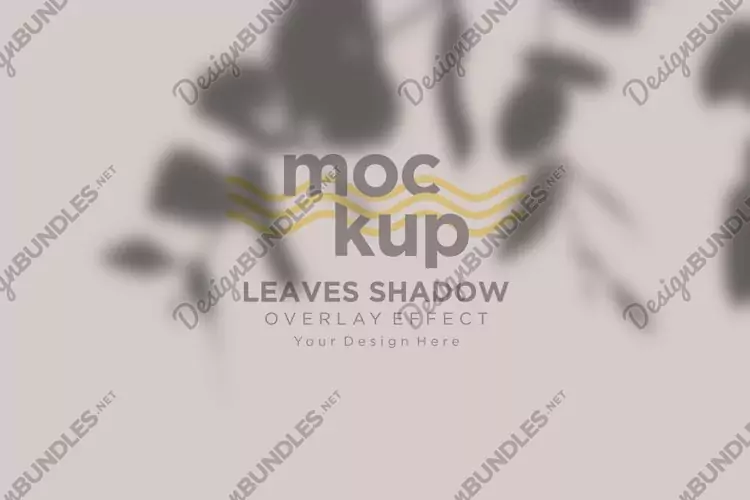Leaves Shadow Overlay Effect Mockup