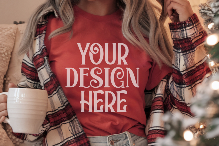 Pepper Comfort Colors 1717 Christmas Mockup, CC 1717