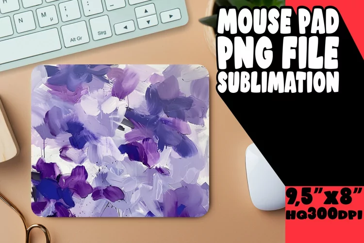 Colorful Spring Petal Parade Mouse Pad Sublimation
