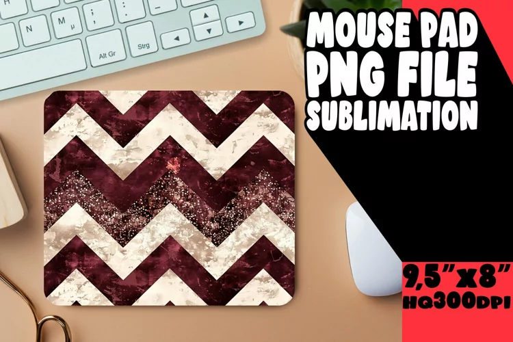 Glittery Sparkly Stripes Mouse Pad Art