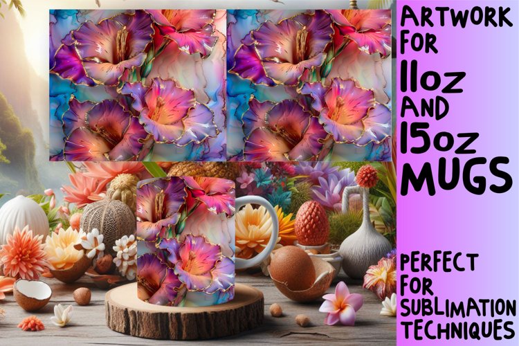 Radiant 3D Springtime Elegance Mug Wrap: Sublimation - 11oz/ example image 1