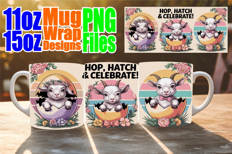 Sweet nostalgia 11oz 15oz sublimation wrap, Easter
