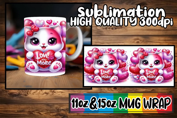 Heartfelt wishes 11oz 15oz mug wrap, Valentines
