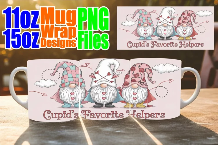 Timeless joy 11oz 15oz sublimation wrap, Love Gnome