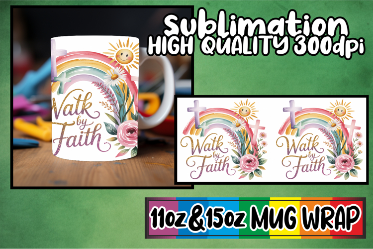 Bright journeys sublimation mug wrap, Christian
