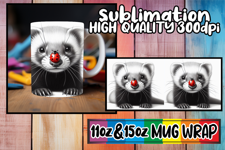 Magical vibes 11oz 15oz sublimation wrap, Cute Animals