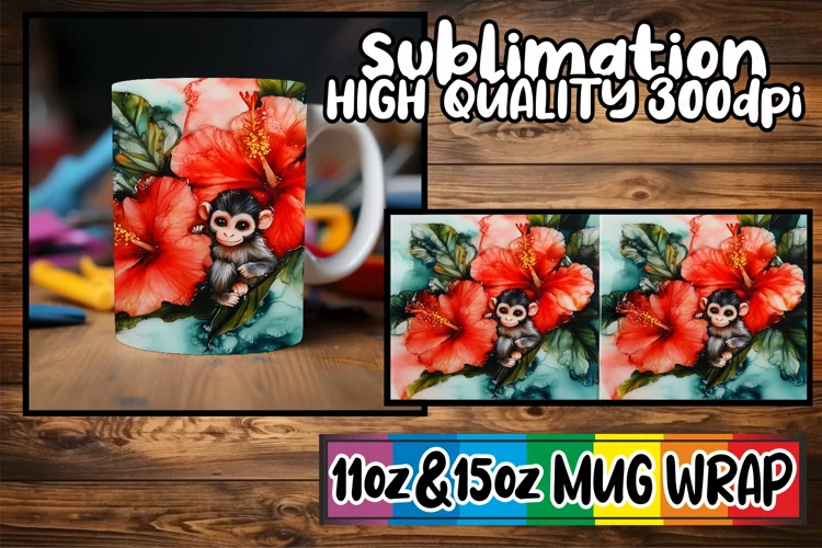 Unique thoughts 11oz 15oz sublimation wrap, Animals