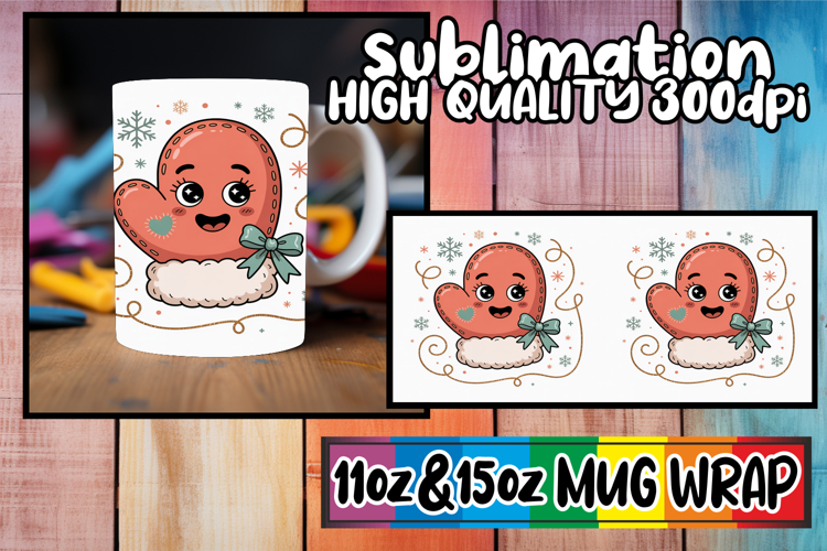 Wholesome escapes 11oz 15oz sublimation wrap, Cute Christmas