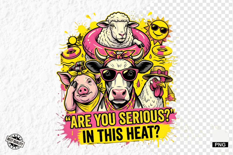 Farm Animals PNG Sublimation - Summer Animal