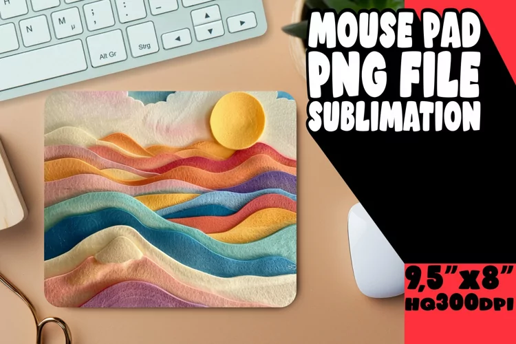 Lovely 3D Summer for Mouse Pad Sublimation
