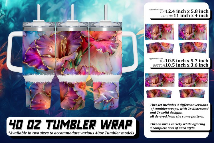 Summer Blooms: Pattern Sublimation Delight 40oz example image 1