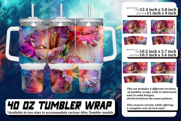 Summer Blooms: Pattern Sublimation Delight 40oz