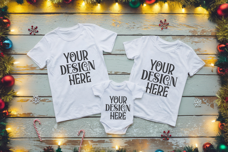 Christmas Family Matching Group T-Shirt Mockup