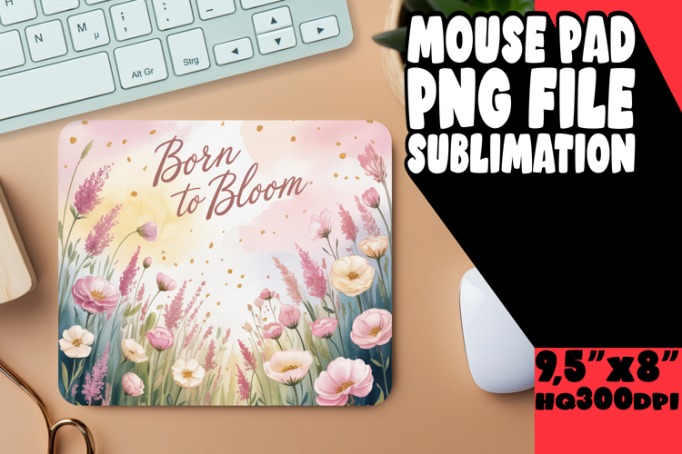 VIBRANT MOUSE PAD Creative Art, Girl Quote