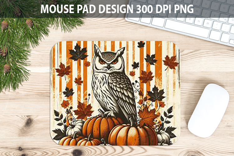 Owl Mouse pad Sublimation - Thanksgiving PNG Design