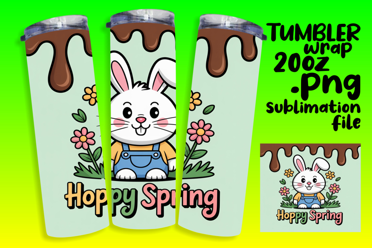LUSH 20oz PNG Tumbler Template , Easter Bunny