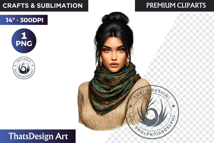 Alpine Winter Sports Fashion and Cabin Clipart PNG