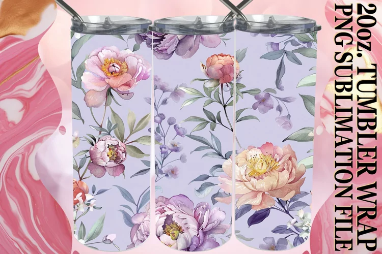 Whimsical Bloom Bonanza Tumbler Wrap, Colorful Bliss