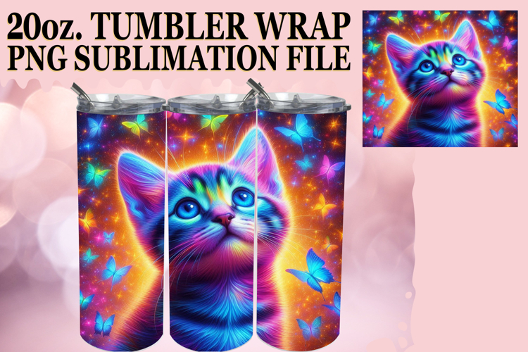 Cozy Dreams 20oz tumbler wrap, Cat