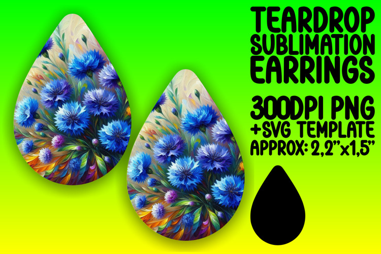 Fresh Teardrop Design for Earrings , Flowers