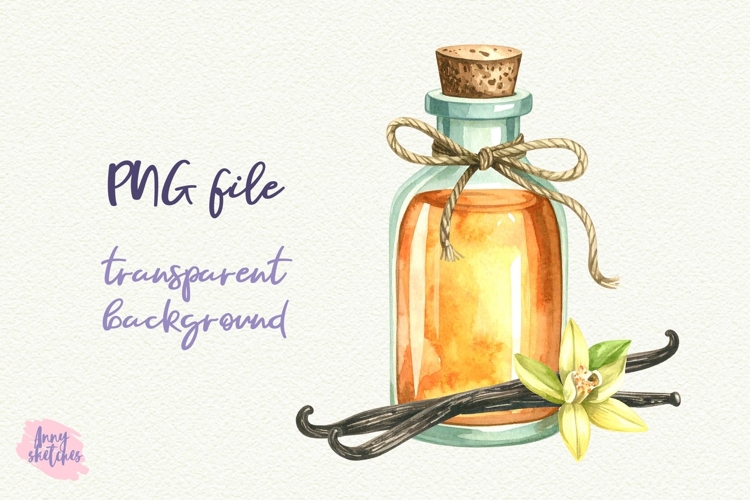 Vanilla Extract Clipart Sublimation Baking PNG
