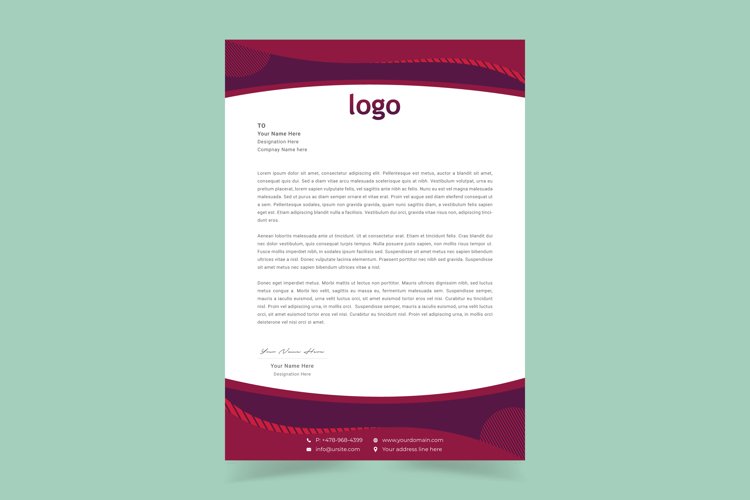 Creative Modern Letterhead Design Templates Vector example image 1