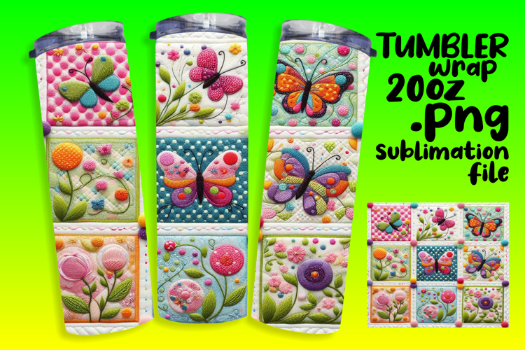 Stylish 20oz Tumbler Design , Patchwork