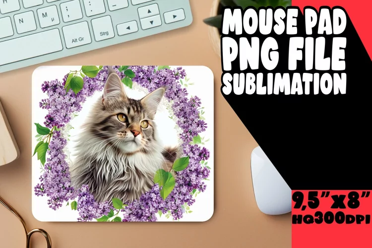 Silly Cat Sublimation Desk Pad