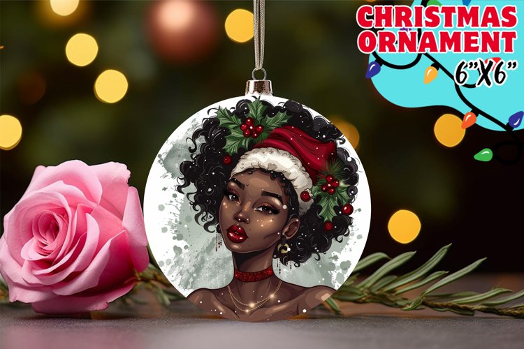 Joyful Circle Keychains Design, Xmas Girl