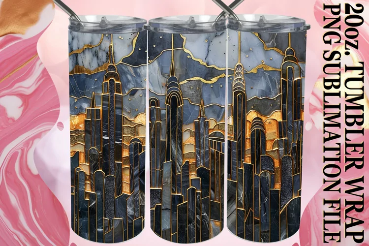 Mosaic Marvel: Luxe 3D Tumbler 20oz
