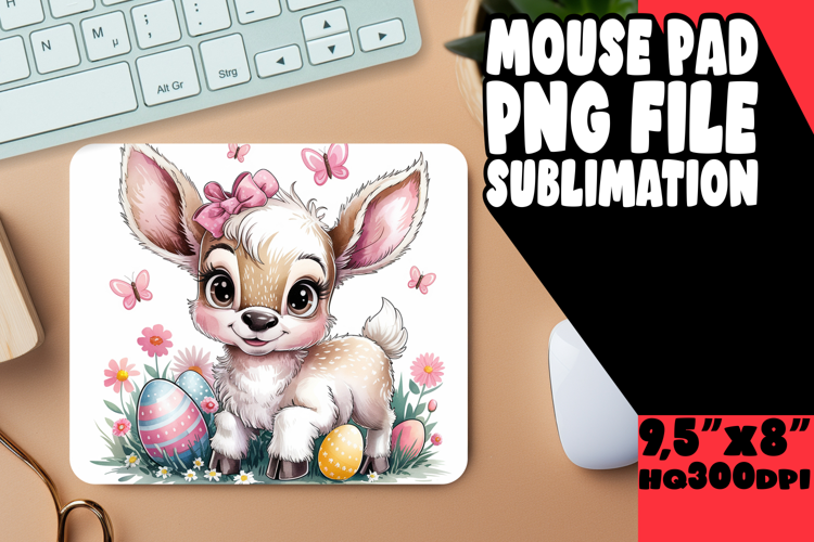 CHEERFUL DESK MAT FUN SUBLIMATION, Cute Easter