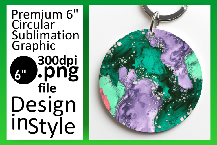 Vibrant Round Design Coaster Template , Abstract Pattern