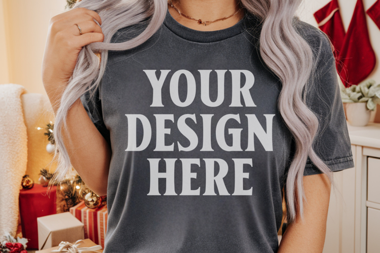 Pepper Christmas Comfort Colors 1717 Mockups, CC 1717 m