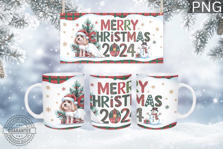 Merry Christmas 2024 Mug Wrap - Christmas Mug Sublimation