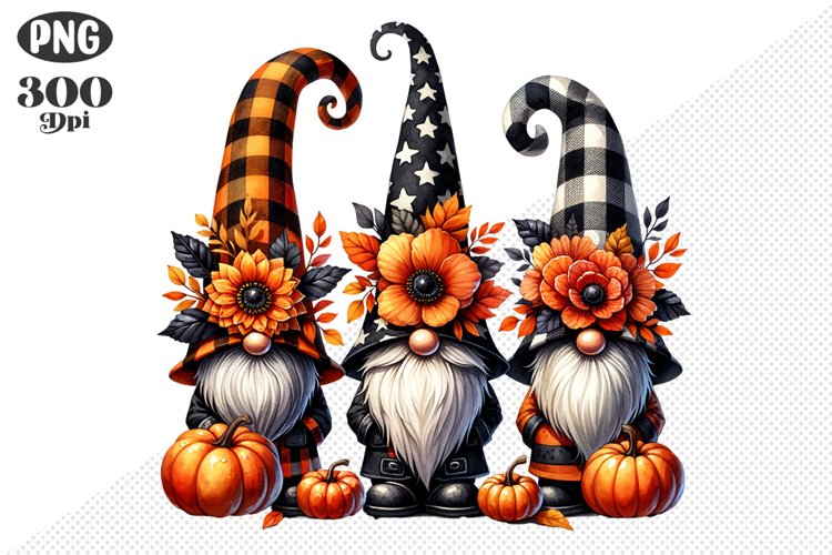 Halloween Gnomes Sublimation - Clipart PNG Design
