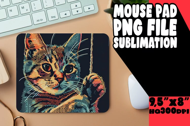Lovely Cat Print Mouse Mat