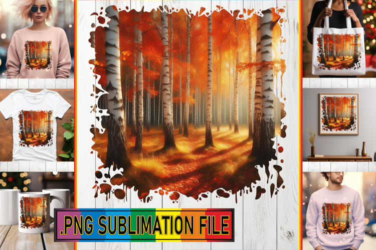 Unique Tote Bag Designs PNG, Autumn