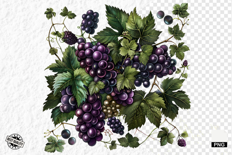 Summer Grapes Vine Clipart