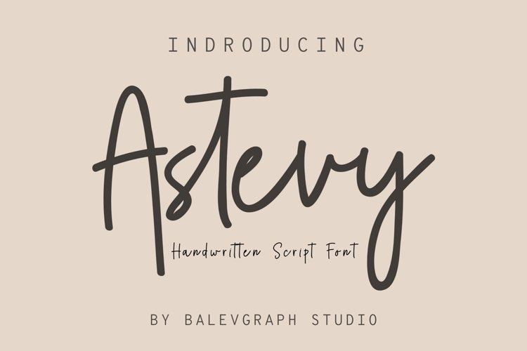Astevy Handwritten Font example image 1